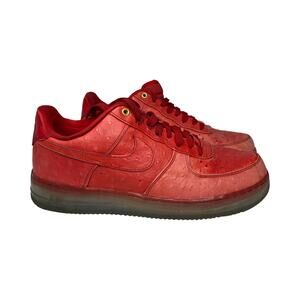 Nike Air Force 1 CMFT Lux Low Ostrich Red Gold Mens Size 11 Icy Soles Rare